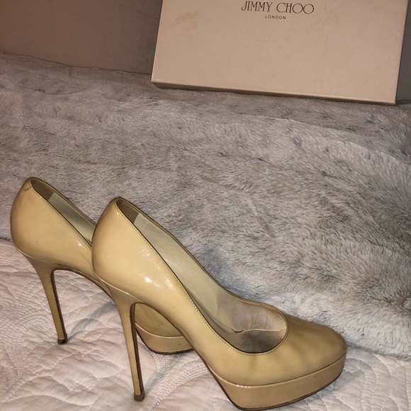 Jimmy Choo Nude Classic Cosmic Pumps - Picture 7 of 8